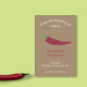 クラフトホットソースラベルシール – Chili Pepper ワインラベル