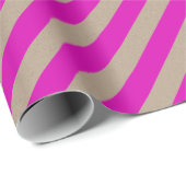 クラフトホッ素朴トピンクワイドストライプ ラッピングペーパー (ロールコーナー)