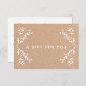 クラフトホリディギフト証明書 (正面/裏面)