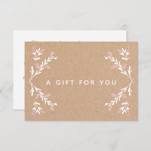 クラフトホリディギフト証明書 (正面/裏面)