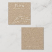 クラフトホワイトドットスクエアネックレスディスプレイカード スクエア名刺 (正面/裏面)