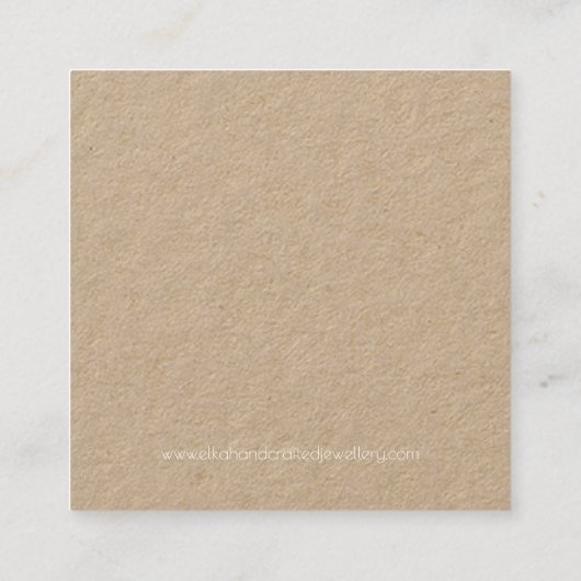 クラフトホワイトドットスクエアネックレスディスプレイカード スクエア名刺 (裏面)