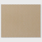 クラフトホワイトハートバレンタインデラッピング紙 ラッピングペーパー (フラット)