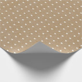 クラフトホワイトハートバレンタインデラッピング紙 ラッピングペーパー (角)