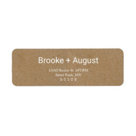 クラフトホワイトフォント差出人住所ラベル ラベル