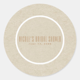 クラフトホワイト素朴ミニマルシンプル結婚式の引き出物 ラウンドシール