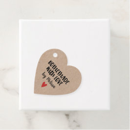 クラフトホームメイドとラブハートギフトラベル フェイバータグ