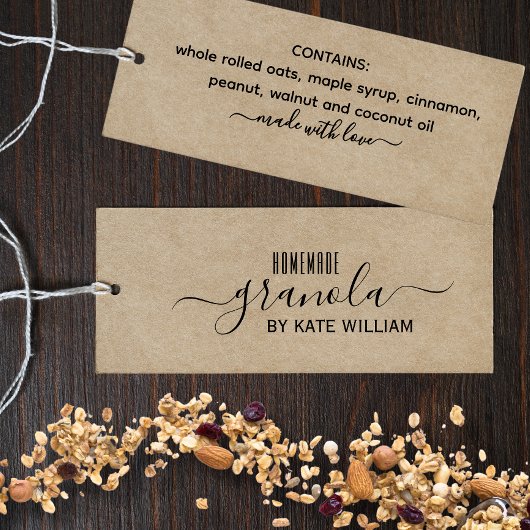 クラフトホームメイドグラノーララベルラベル