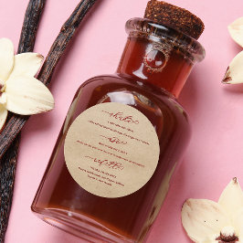 クラフトホームメイドバニラエキス指示ラベル ラウンドシール