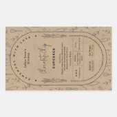 クラフトホーム素朴メメイドベーカリーコテージローレーベル 長方形シール (正面)