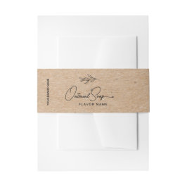 クラフトボタニカルリーフ ハンドメイド石鹸ラベル 招待状ベリーバンド