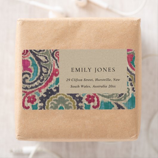 クラフトボホトバルイカットピンクティール(緑がかった色)アドレ結婚ス ラベル (インサイチュ)