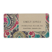 クラフトボホトバルイカットピンクティール(緑がかった色)アドレ結婚ス ラベル (正面)