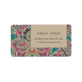 クラフトボホトバルイカットピンクティール(緑がかった色)アドレ結婚ス ラベル (正面)