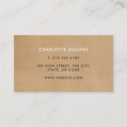 クラフトボホ素朴シグネチャーバラフローラモチーフ 名刺 (裏面)