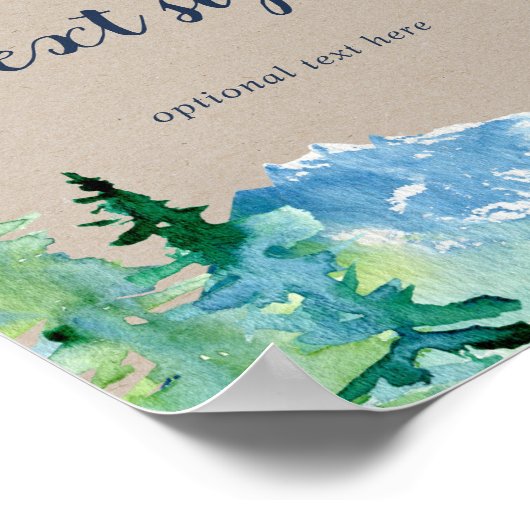 クラフトマウンテンカード&ギフトカスタム文字サイン ポスター (角)