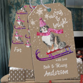 クラフトマウン素朴トドッグ&ブメリーライトスレディング ギフトタグ