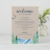 クラフトマウン結婚テンのウェルカムレター&旅程 (スタンド正面)