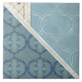 クラフトマンエラアラベスクヴィンテージコラージュ離れ タイル (正面)