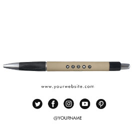 クラフトミニマリストビジネスウェブサイトソーシャルメディア ボールペン