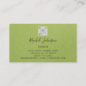 クラフトミニマルカウチエレガントセラピストロゴ赤 名刺 (裏面)