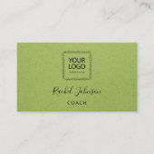 クラフトミニマルカウチエレガントセラピストロゴ赤 名刺 (正面)