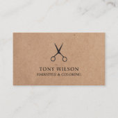 クラフトミニマルクールブラックシザーズ美容師 名刺 (正面)