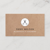 クラフトミニマルクールブラックシザーズ美容師 名刺 (正面)