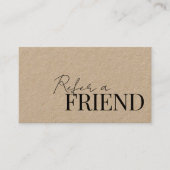 クラフトミニマルタイポグラフィフレンド参照 紹介カード (正面)