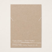 クラフトミニマルネックレスまたはブレスレット表示カード (正面)