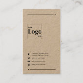 クラフトミニマルブロー紙QRコード 名刺 (裏面)