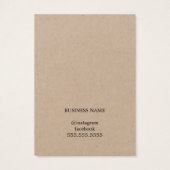 クラフトミニマルライトブルーエレガントイヤリングカード (裏面)