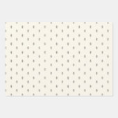 クラフトミニマル白黒グレイ男らしクリスマス ラッピングペーパーシート (正面3)