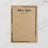 クラフトミニマル紙イヤリングフレームディスプレイ追加ロゴ 名刺 (正面)