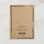 クラフトミニマル紙イヤリングフレームディスプレイ追加ロゴ 名刺 (裏面)