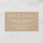 クラフトメイドインオーストラリア先住民春開花 名刺 (裏面)