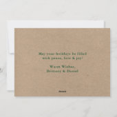 クラフトメリークリスマスカップルの写真 シーズンカード (裏面)