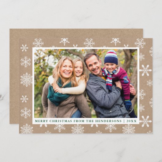 クラフトメリークリスマスフォト シーズンカード (正面/裏面)