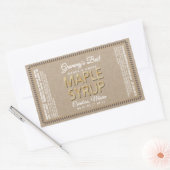 クラフトメープルシロップの長方形と栄養ファクト 長方形シール (封筒)