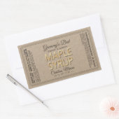 クラフトメープルシロップの長方形と栄養ファクト 長方形シール (封筒)