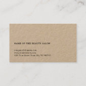 クラフトモダンエレガントホワイトシザーヘアスタイリスト 名刺 (裏面)