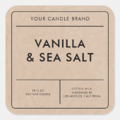 クラフトモダンキャンドルラベル スクエアシール (正面)