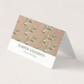 クラフトモダングミニマルリーンオリーブツリープロフェッショナル 名刺 (正面)