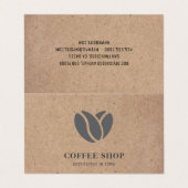 クラフトモダンコーヒーショップブラックプロフェッショナル 名刺 (外部フラット)