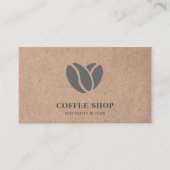 クラフトモダンコーヒーショップブラックプロフェッショナル 名刺 (正面)