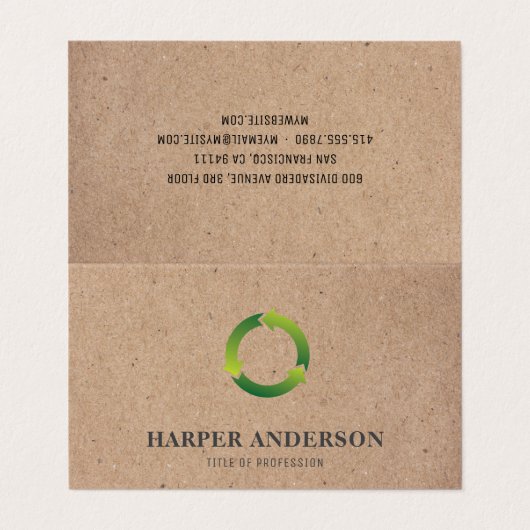 クラフトモダンシンプルエコプロフェッショナル 名刺 (外部フラット)