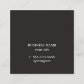 クラフトモダンダークグレーダンベルトレーナー スクエア名刺 (裏面)