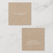 クラフトモダントレンディーチェックミニマルプロフェッショナル スクエア名刺 (正面/裏面)