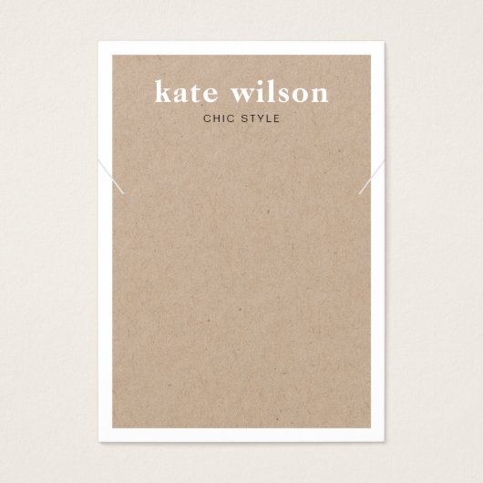 クラフトモダンネックレスブレスレットディスプレイカード (正面)