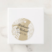 クラフトモダンビーチシンプルジャングルリーフ結婚ズ フェイバータグ (インサイチュ)